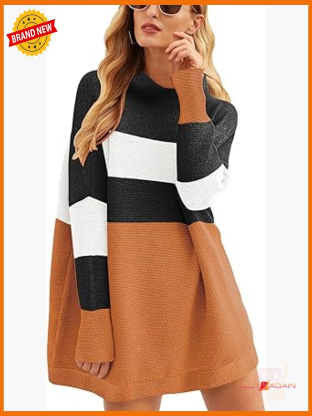 Oversized Loose Turtleneck Long Sleeve Slouchy Baggy Knit Tunic Sweater Pullover